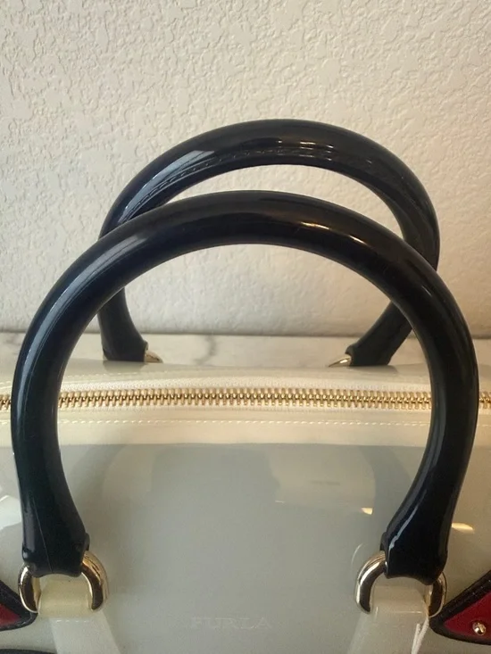 Furla Ginger Cookie S Satchel Candy Bag Featuring Rare Cat Appliqué w/COA - Picture 8 of 9